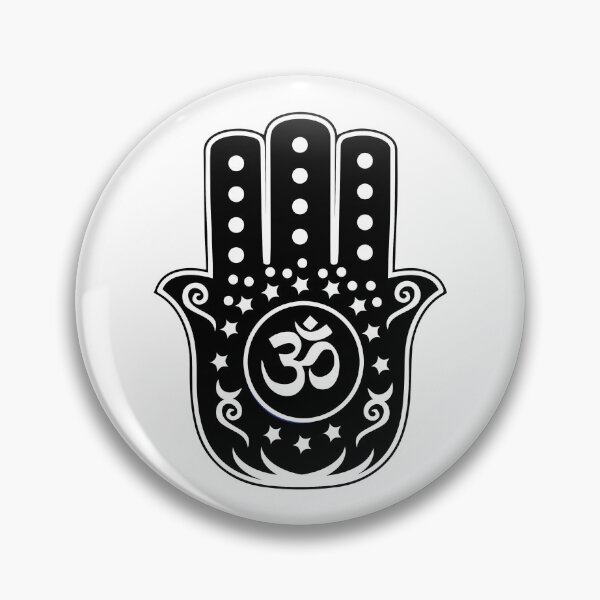 Item preview, Hand of Hamsa Om Ohm Symbol designed and sold by Rustic Valley Studio.