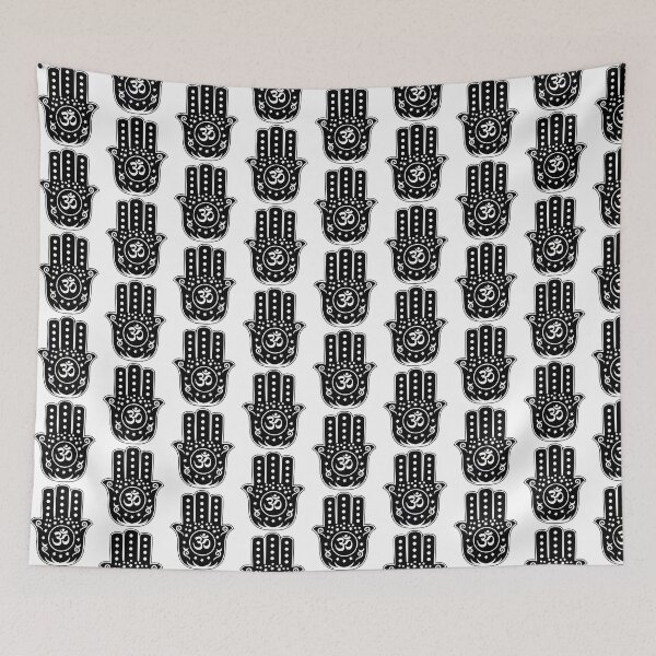 Item preview, Hand of Hamsa Om Ohm Symbol designed and sold by Rustic Valley Studio.