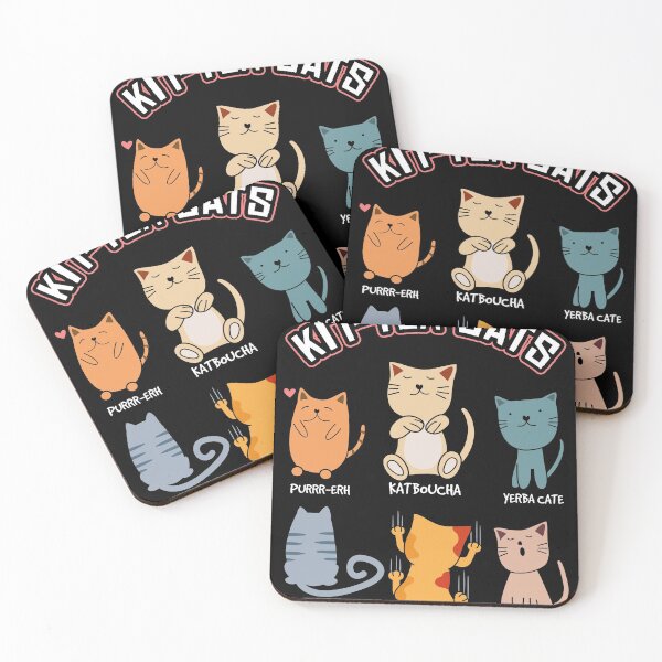 Item preview, Cute Kitty Cat Funny Gift Design Idea Kit Tea print designed and sold by Lisbob.