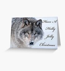 Christmas Card - Timber Wolf Greeting Card