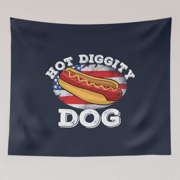 Item preview, Hot Diggity Dog, 4th of July designed and sold by Vintagemashup.