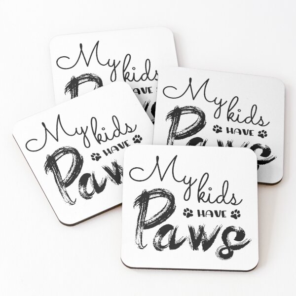 Item preview, My kids have paws (Black) designed and sold by Thoughtscrawl.