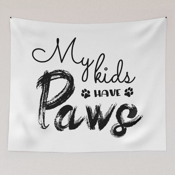 Item preview, My kids have paws (Black) designed and sold by Thoughtscrawl.