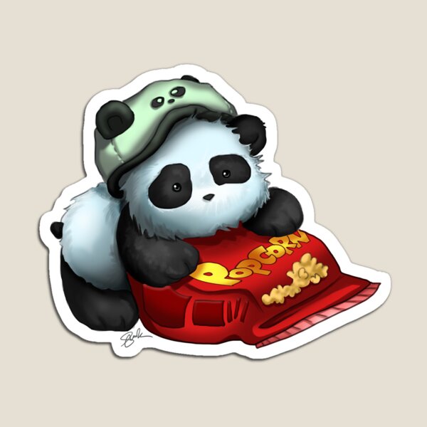 Panda Popcorn Magnet