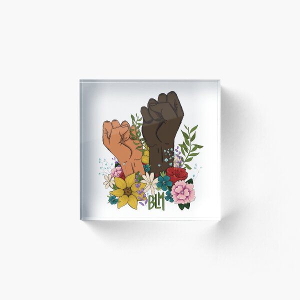 Black Lives Matter Fist Acrylic Block