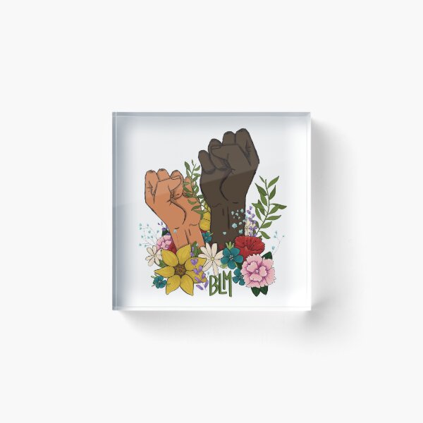 Black Lives Matter Fist Acrylic Block