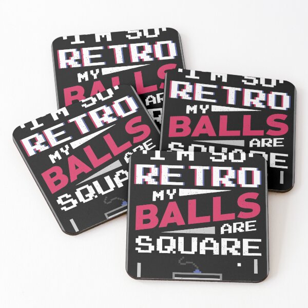 Item preview, Fun I'm So Retro My Balls Are Square Gamer Gift Design design designed and sold by Lisbob.