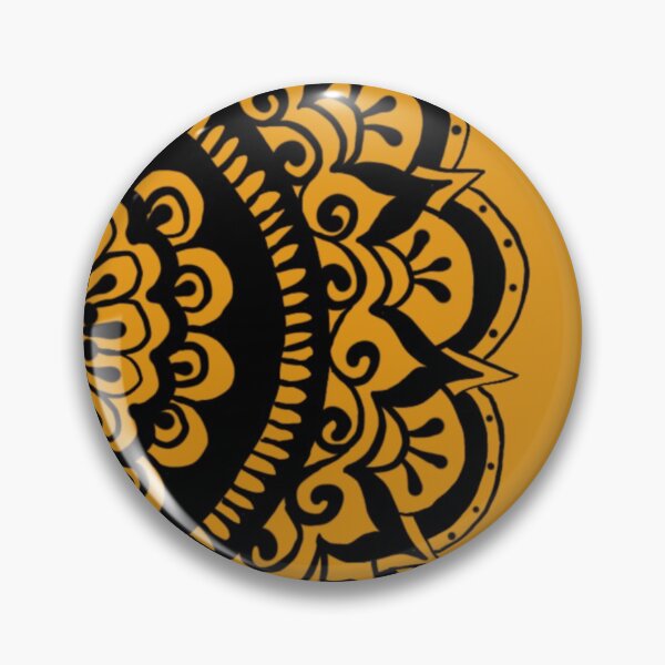 Item preview, Midnight Mandala on Saffron  designed and sold by ArtByDrax.