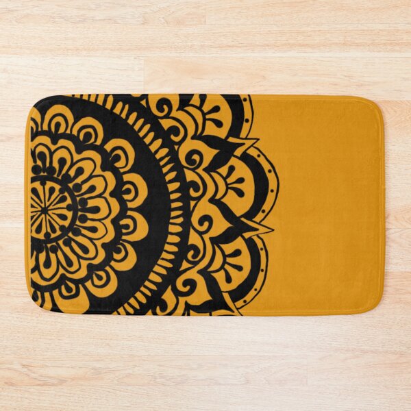 Item preview, Midnight Mandala on Saffron  designed and sold by ArtByDrax.