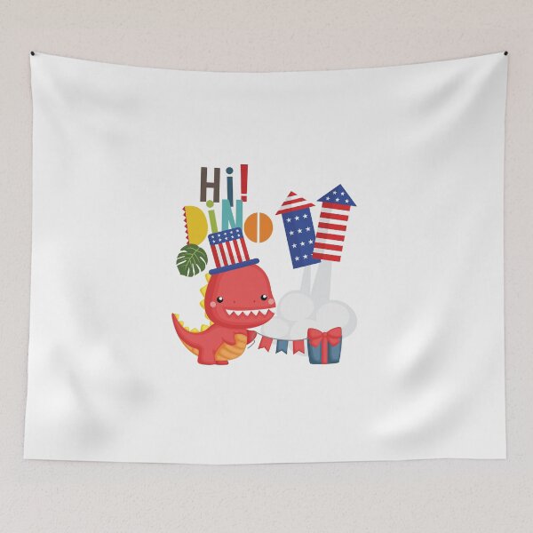 Item preview, Hi! Dino, Funny Dino for 4th of July Celebrations designed and sold by Happiness Shop.