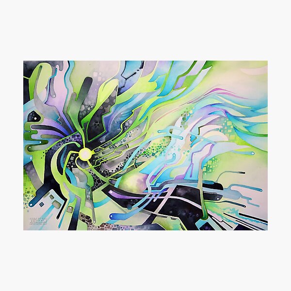 Axion of Evil - Watercolor Painting Photographic Print