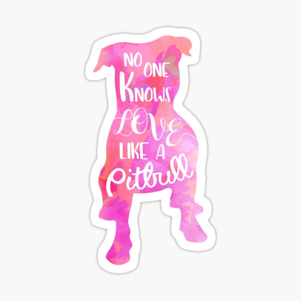 Item preview, Love like a Pitbull (Pink Watercolor) designed and sold by Thoughtscrawl.