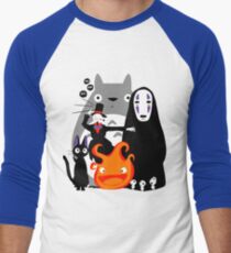 Ghibli'd Away Men's Baseball ¾ T-Shirt
