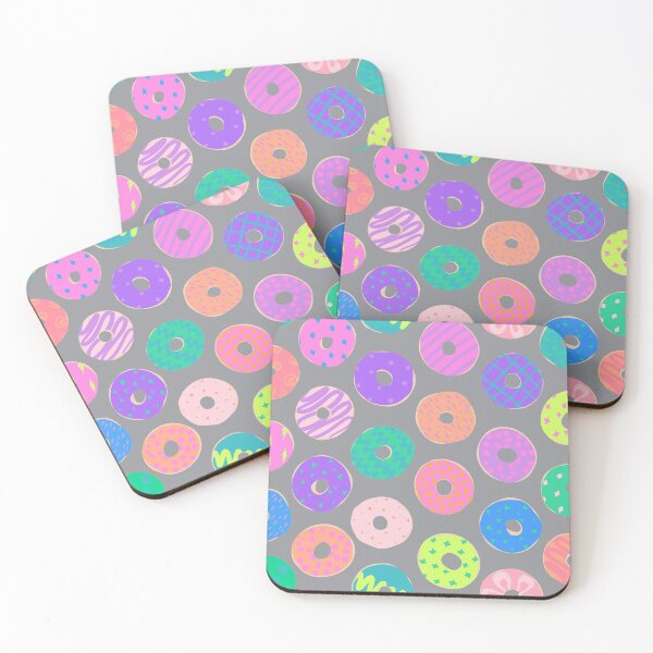 Item preview, Colorful Doughnuts on grey designed and sold by saint-shores.