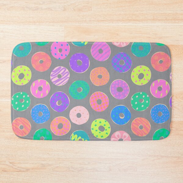 Item preview, Colorful Doughnuts on grey designed and sold by saint-shores.