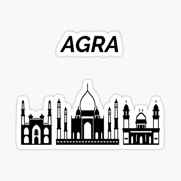 "Agra Skyline, India" Sticker for Sale by marosharaf Redbubble