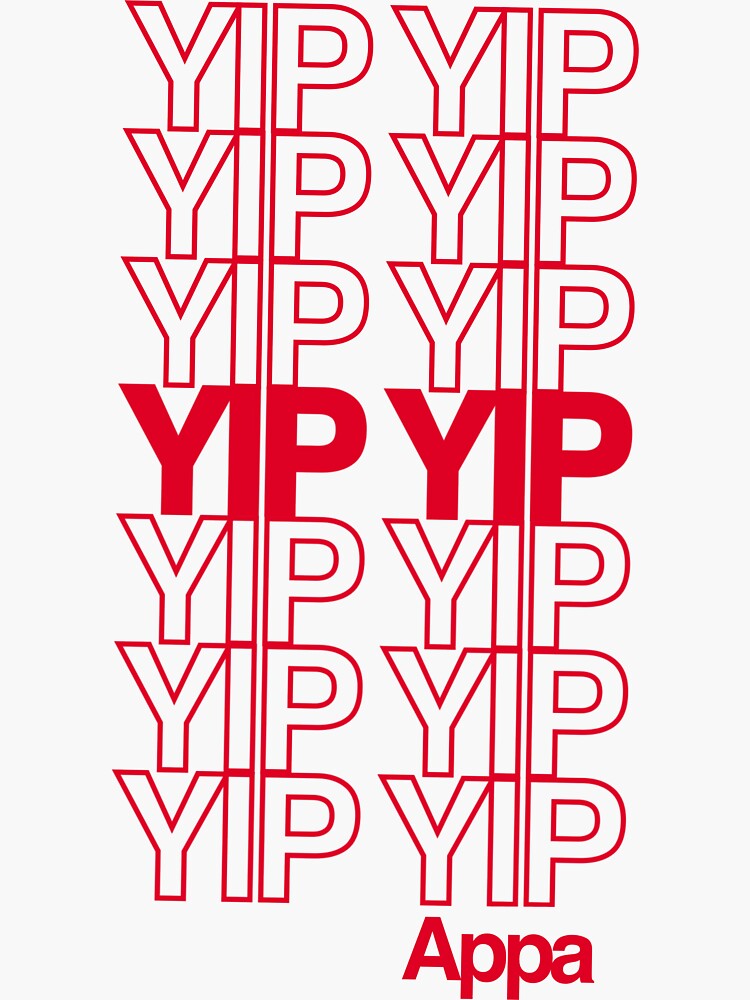 "YIP YIP appa" Sticker by glu35 | Redbubble