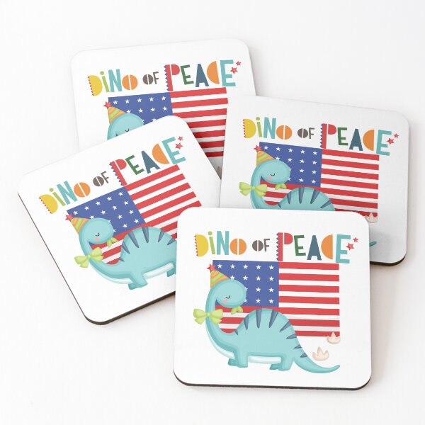 Item preview, Dino of Peace, Funny Dino for 4th of July Celebrations designed and sold by Happiness Shop.