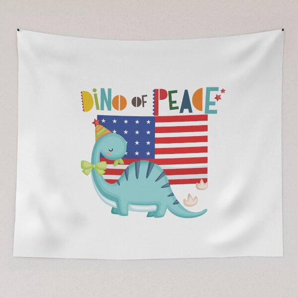 Item preview, Dino of Peace, Funny Dino for 4th of July Celebrations designed and sold by Happiness Shop.