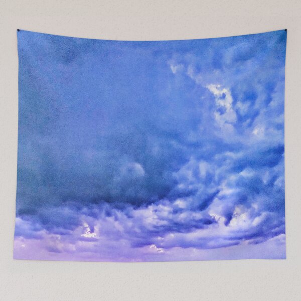 Item preview, Blue Stromy lighting sky clouds designed and sold by ItezaPatterns.