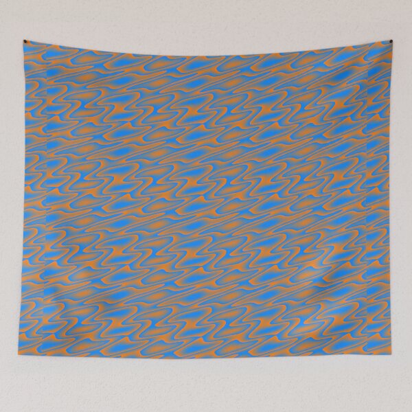 Item preview, Orange and Blue Ripple Pattern designed and sold by KeksWorkroom.
