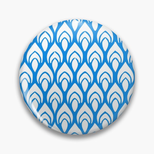 Item preview, Peacock Tail Feather Geometric Pattern in Blue designed and sold by 0tdesigns.
