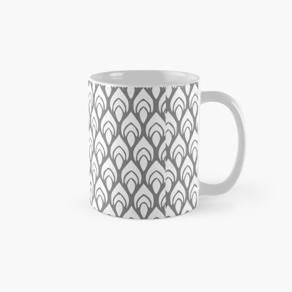Item preview, Tail Feather Geometric Pattern in Grey designed and sold by 0tdesigns.