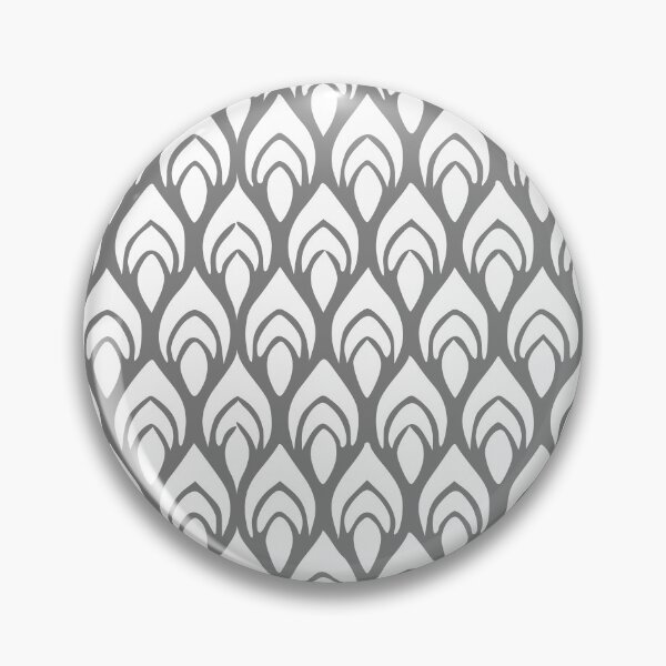 Item preview, Tail Feather Geometric Pattern in Grey designed and sold by 0tdesigns.