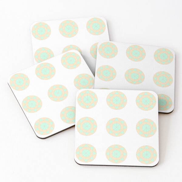 Item preview, Cream Green circular Pattern designed and sold by ItezaPatterns.