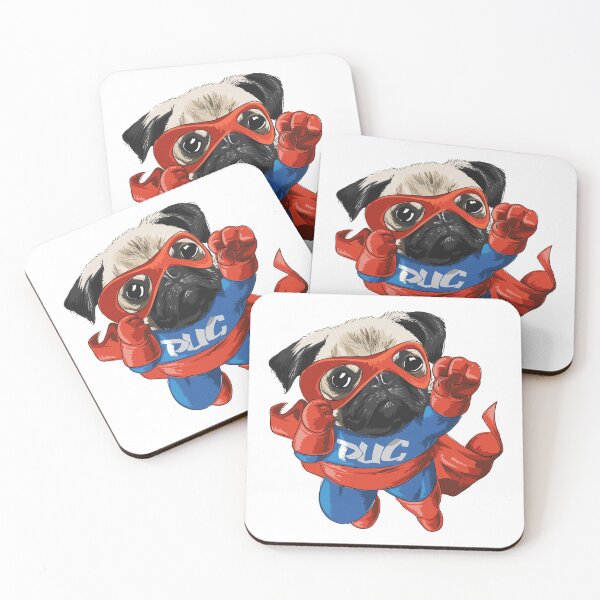 Item preview, Superhero Pug designed and sold by Vector Scout Lab.