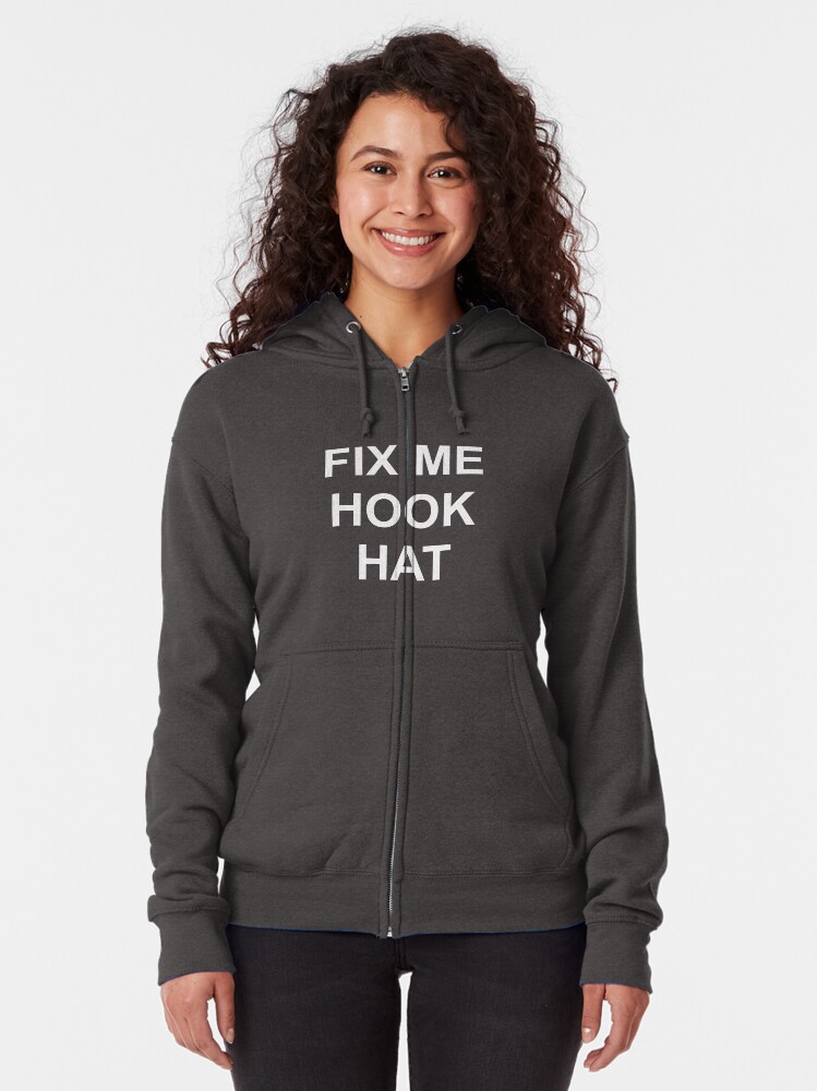 "FIX ME HOOK HAT" Zipped Hoodie by Technicalogical Redbubble
