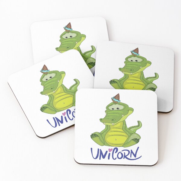 Item preview, Alligator Unicorn Ice Cream Cute Kawaii Cartoon Crocodile designed and sold by ProjectX23.