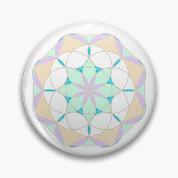 Item preview, Cream green purple white Mandala designed and sold by ItezaPatterns.