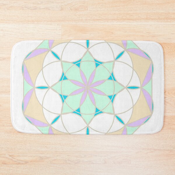 Item preview, Cream green purple white Mandala designed and sold by ItezaPatterns.