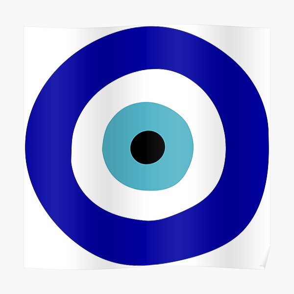Protection Symbol Blue Evil Eye of Protection Poster
