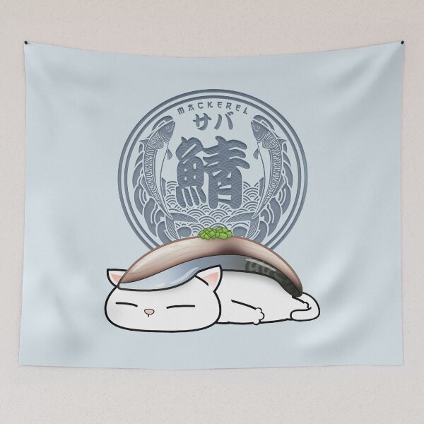 Item preview, Chubby Cats Saba Sushi Cat designed and sold by Takeda-art.
