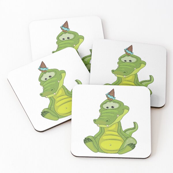 Item preview, Alligator Unicorn Ice Cream Cute Kawaii Cartoon Crocodile designed and sold by ProjectX23.