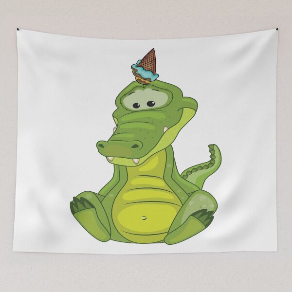 Item preview, Alligator Unicorn Ice Cream Cute Kawaii Cartoon Crocodile designed and sold by ProjectX23.