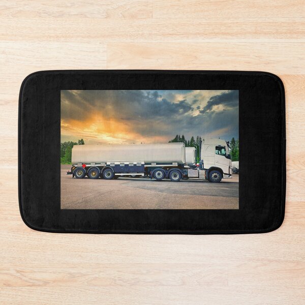 Item preview, White Semi Tank Truck at Sunset  designed and sold by Taina Sohlman.