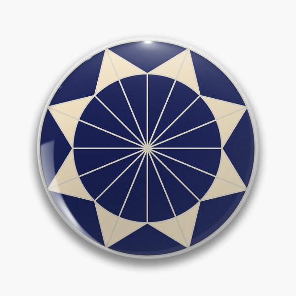 Item preview, Navy Blue Cream Mandala /circle designed and sold by ItezaPatterns.