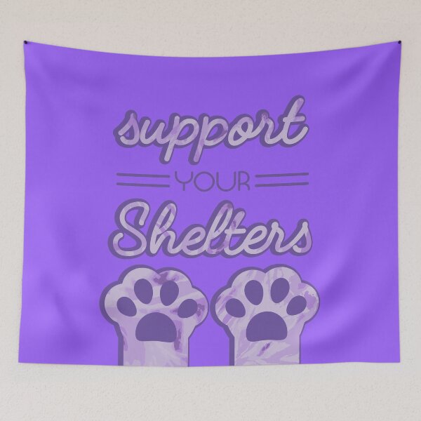 Item preview, Support your Shelters (Purple) designed and sold by Thoughtscrawl.