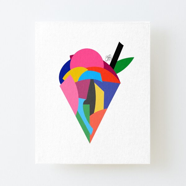 Abstract Ice Cream Canvas Mounted Print