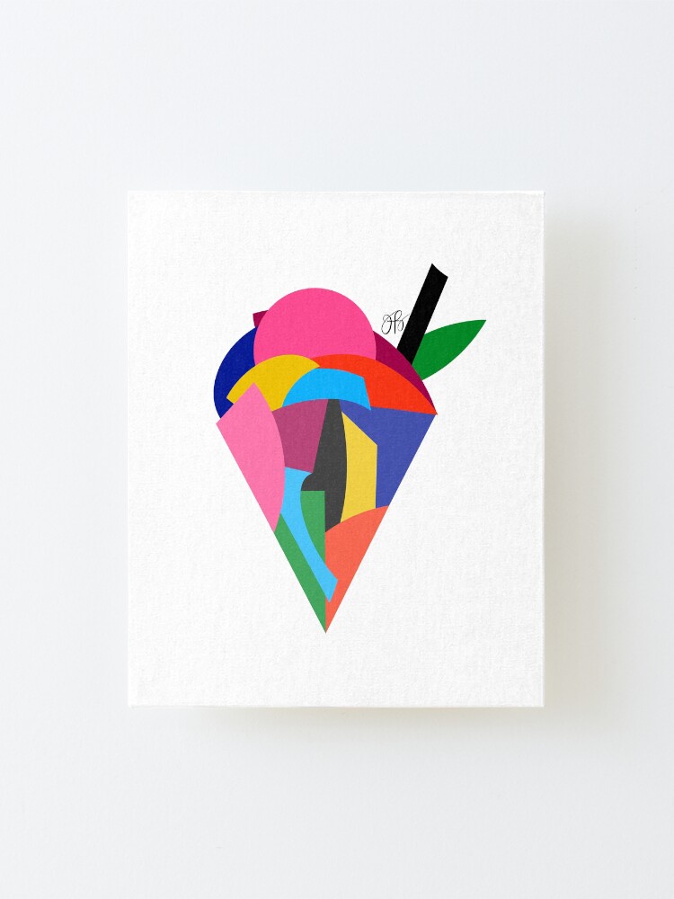 Alternate view of Abstract Ice Cream Mounted Print