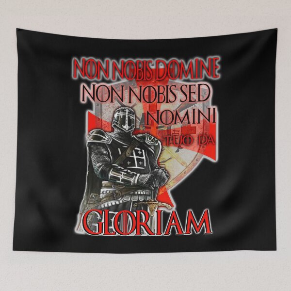 Item preview,  Knights Templar Cross Shield Symbol Medieval Emblem Secret Order Non Nobis designed and sold by TopTeeShop.