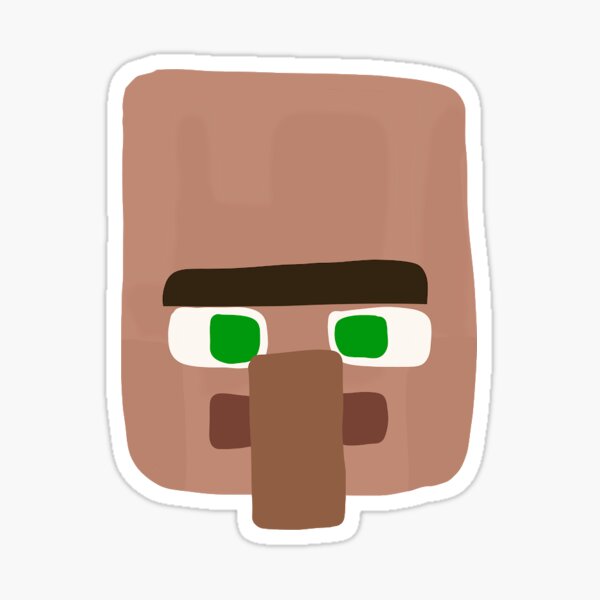 Minecraft Iron Golem and lil villager Sticker for Sale by TytoninaeArt
