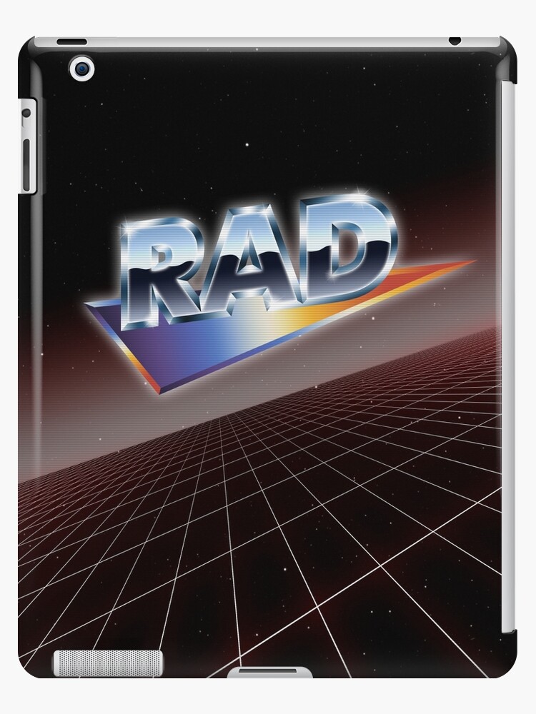 RAD Chrome 80's Retro Design with Neon Grid iPad Case & Skin for Sale by  GlitchMaster7