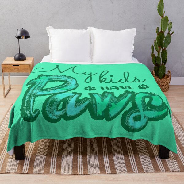 Item preview, My kids have paws (Green) designed and sold by Thoughtscrawl.
