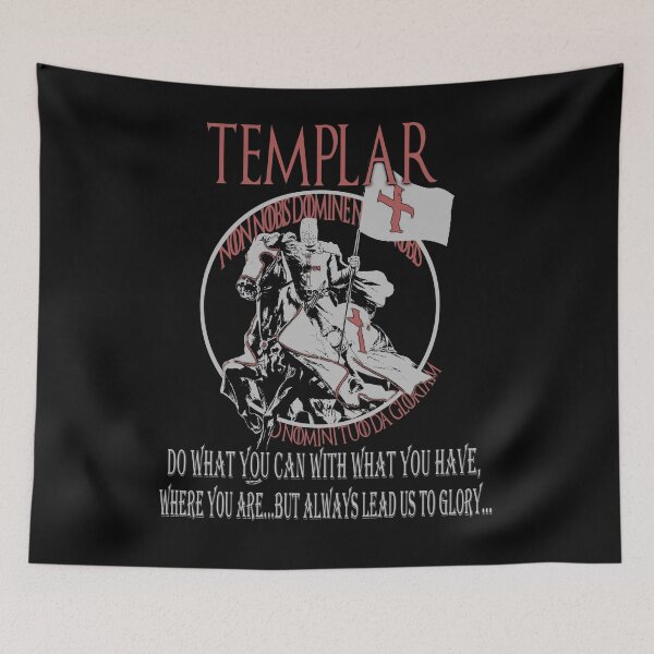 Item preview, Knights Templar Cross Shield Symbol Medieval Emblem Secret Order Non Nobis designed and sold by TopTeeShop.