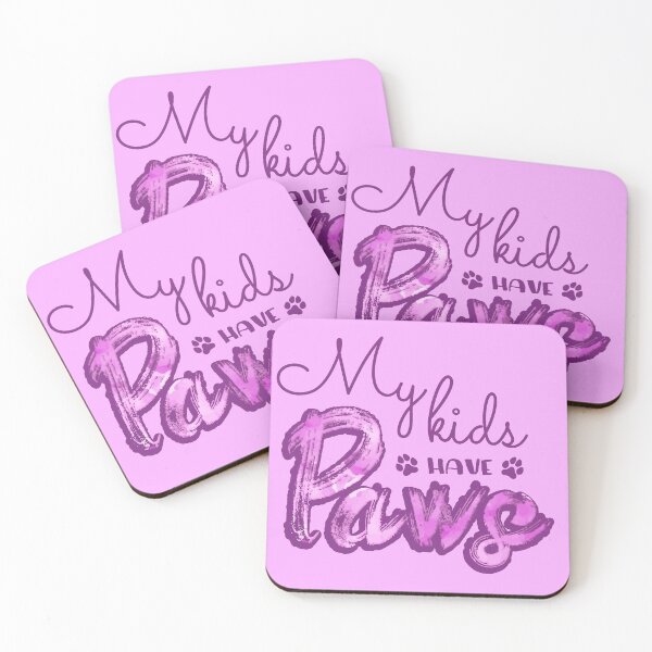 Item preview, My kids have paws (Pink) designed and sold by Thoughtscrawl.
