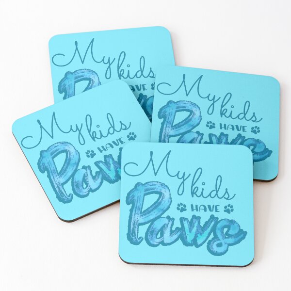 Item preview, My kids have paws (Blue) designed and sold by Thoughtscrawl.